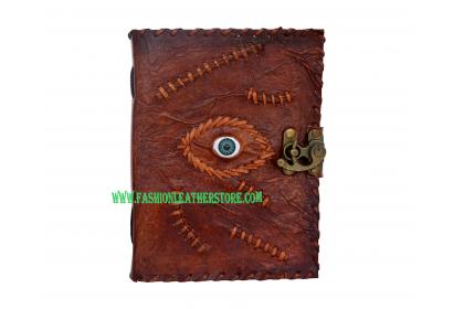 Handmade Brown Leather Journal Note Book Eye 120 Handmade Paper Dairy